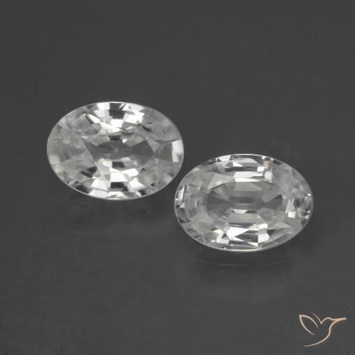 2.14ctw Natural White Zircon, Oval, VS