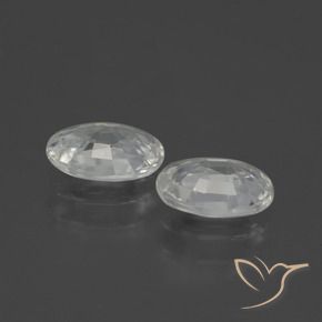 Zircon Gemstones in 7 x 5 mm (calibrated) Size for Sale, Zircon Stones in White Color