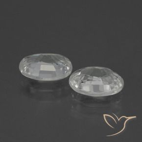 Zircon Gemstones in 7 x 5 mm (calibrated) Size for Sale, Zircon Stones in White Color
