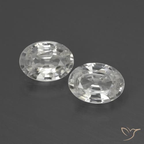 2.09ctw Natural White Zircon, Oval, VVS-VS