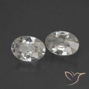 2.24 ctw White Zircon Stones, Natural Zircon in Oval Facet Shape for Sale