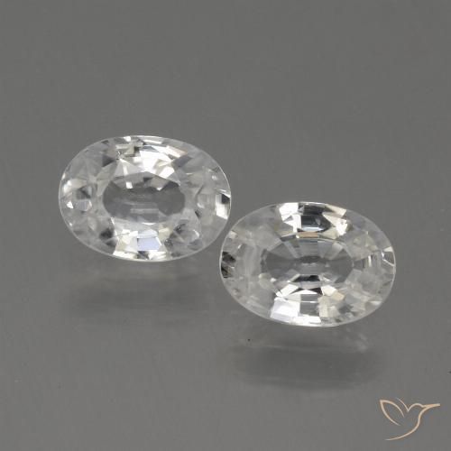 2.35ctw Natural Warm White Zircon, Oval, VS, Photo A
