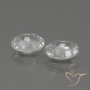 Zircon Gemstones in 7 x 5 mm (calibrated) Size for Sale, Zircon Stones in Warm White Color