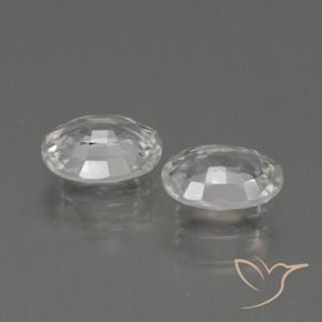 Zircon Gemstones in 7 x 5 mm (calibrated) Size for Sale, Zircon Stones in White Color