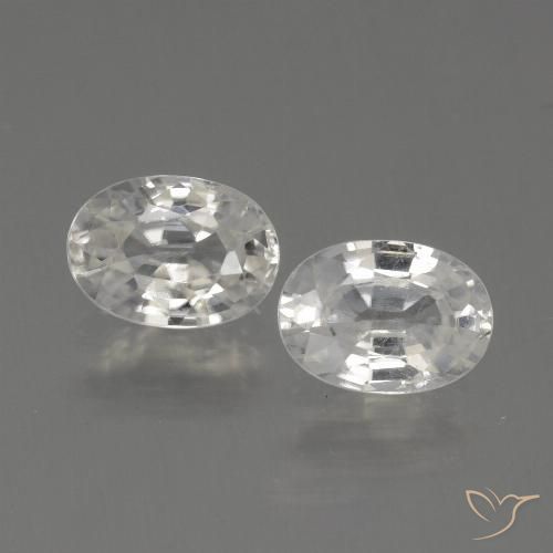 2.42ctw Natural Warm White Zircon, Oval, VS