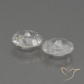 Zircon Gemstones in 7 x 5 mm (calibrated) Size for Sale, Zircon Stones in Warm White Color