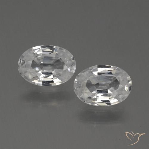 2.15ctw Natural Warm White Zircon, Oval, VS
