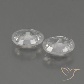 Zircon Gemstones in 7 x 5 mm (calibrated) Size for Sale, Zircon Stones in White Color