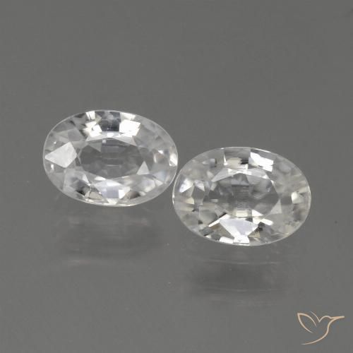 2.17ctw Natural White Zircon, Oval, VS