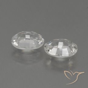 Zircon Gemstones in 7 x 5 mm (calibrated) Size for Sale, Zircon Stones in White Color