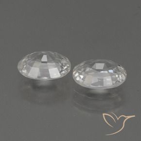 Zircon Gemstones in 7 x 5 mm (calibrated) Size for Sale, Zircon Stones in Warm White Color