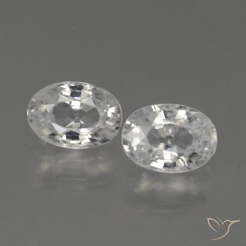 2.56ctw Natural Warm White Zircon, Oval, VS