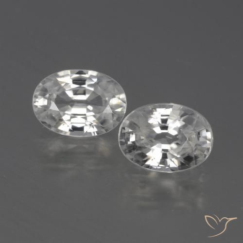 2.46ctw Natural Warm White Zircon, Oval, VVS-VS