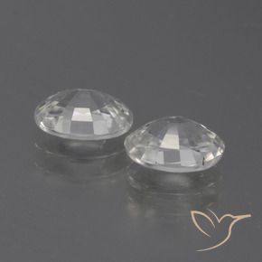 Zircon Gemstones in 7 x 5 mm (calibrated) Size for Sale, Zircon Stones in Warm White Color