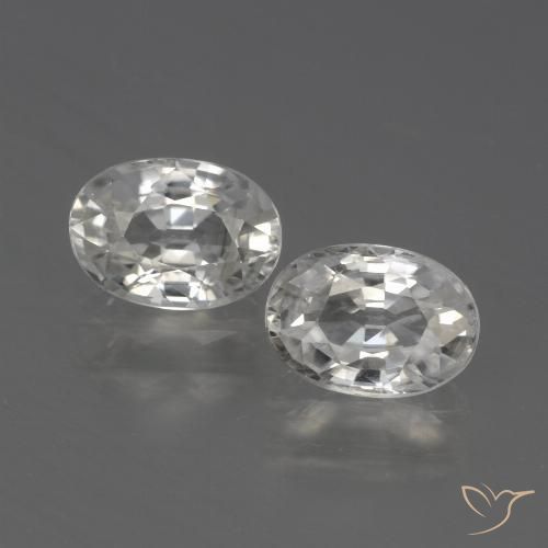 2.45ctw Natural Warm White Zircon, Oval, VS