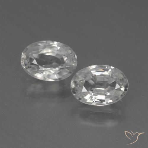2.21ctw Natural Warm White Zircon, Oval, VS