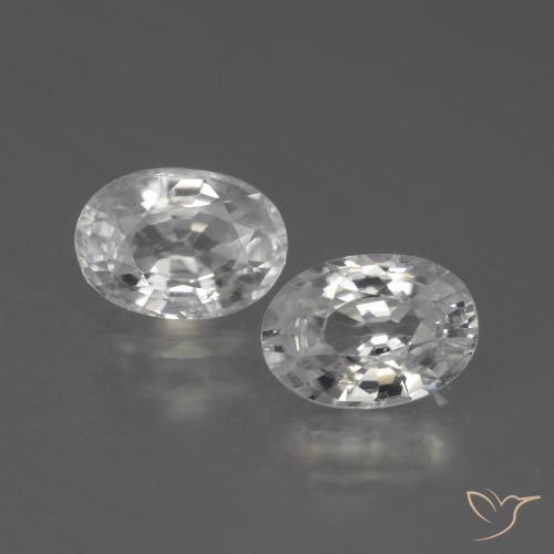 2.45ctw Natural White Zircon, Oval, VS