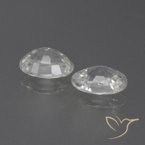 Zircon Gemstones in 7 x 5 mm (calibrated) Size for Sale, Zircon Stones in White Color
