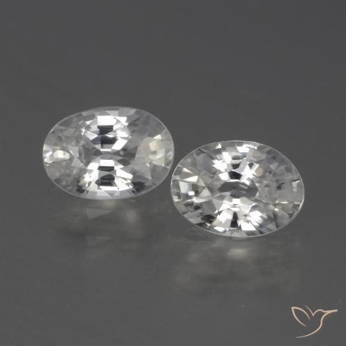 2.42ctw Natural Warm White Zircon, Oval, VS