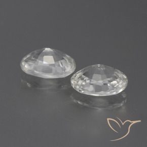 Zircon Gemstones in 7 x 5 mm (calibrated) Size for Sale, Zircon Stones in Warm White Color