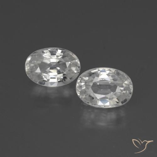 2.61ctw Natural White Zircon, Oval, VS