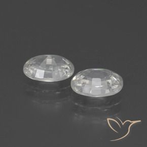Zircon Gemstones in 7 x 5 mm (calibrated) Size for Sale, Zircon Stones in White Color