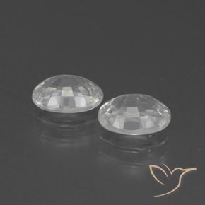 Zircon Gemstones in 7 x 5 mm (calibrated) Size for Sale, Zircon Stones in White Color