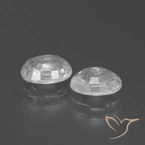 Zircon Gemstones in 7 x 5 mm (calibrated) Size for Sale, Zircon Stones in White Color