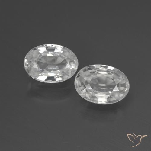 2.44ctw Natural White Zircon, Oval, VS