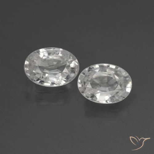2.42ctw Natural White Zircon, Oval, VS