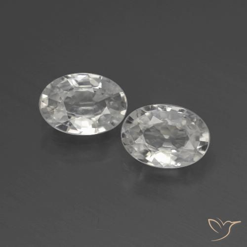 2.29ctw Natural White Zircon, Oval, VS