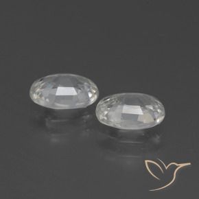 Zircon Gemstones in 7 x 5 mm (calibrated) Size for Sale, Zircon Stones in White Color