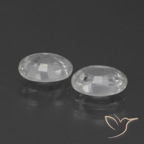 Zircon Gemstones in 7 x 5 mm (calibrated) Size for Sale, Zircon Stones in White Color