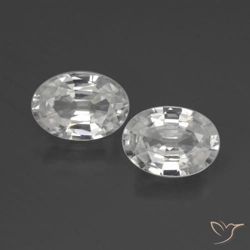 2.29ctw Natural White Zircon, Oval, VVS