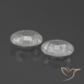 Zircon Gemstones in 7 x 5 mm (calibrated) Size for Sale, Zircon Stones in White Color
