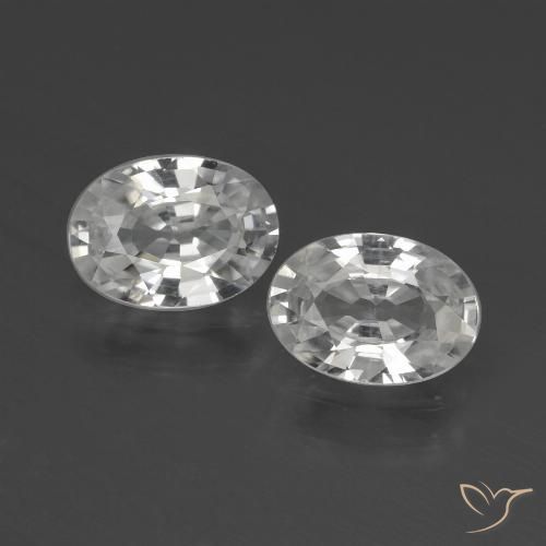 2.19ctw Natural Warm White Zircon, Oval, VVS-VS