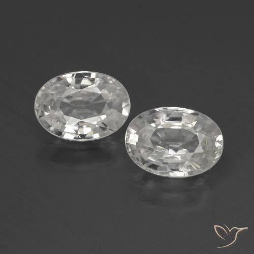 2.31ctw Natural Warm White Zircon, Oval, VVS-VS