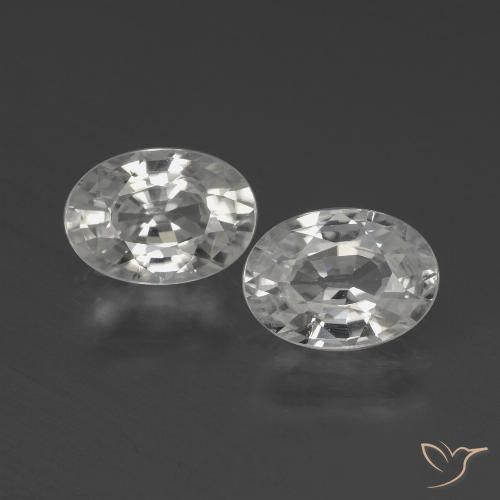 2.44ctw Natural Warm White Zircon, Oval, VVS