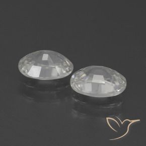 Zircon Gemstones in 7 x 5 mm (calibrated) Size for Sale, Zircon Stones in Warm White Color