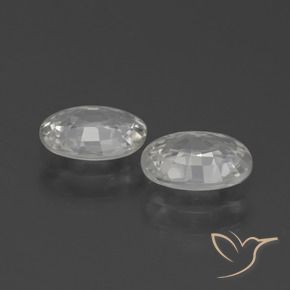 Zircon Gemstones in 7 x 5 mm (calibrated) Size for Sale, Zircon Stones in Warm White Color