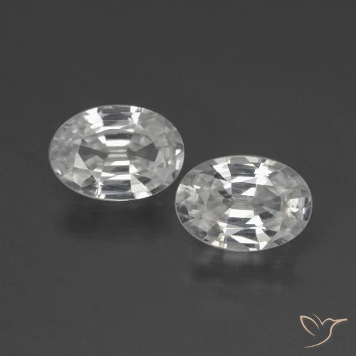 2.04ctw Natural Warm White Zircon, Oval, VVS