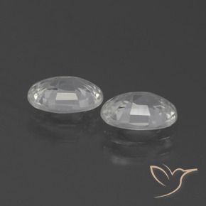 Zircon Gemstones in 7 x 5 mm (calibrated) Size for Sale, Zircon Stones in Warm White Color