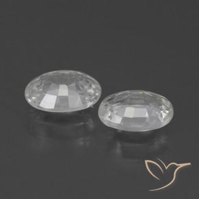 Zircon Gemstones in 7 x 5 mm (calibrated) Size for Sale, Zircon Stones in White Color