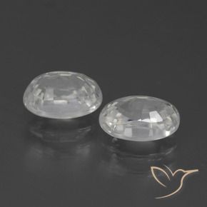 Zircon Gemstones in 7 x 5 mm (calibrated) Size for Sale, Zircon Stones in White Color