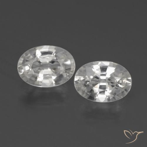 2.32ctw Natural White Zircon, Oval, VVS-VS