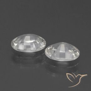 Zircon Gemstones in 7 x 5 mm (calibrated) Size for Sale, Zircon Stones in White Color