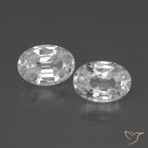 2.48ctw Natural White Zircon, Oval, VVS