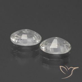 Zircon Gemstones in 7 x 5 mm (calibrated) Size for Sale, Zircon Stones in White Color