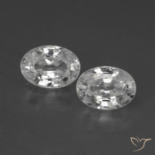 2.45ctw Natural White Zircon, Oval, VS