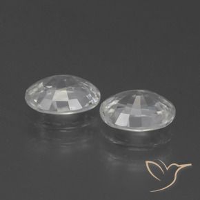 Zircon Gemstones in 7 x 5 mm (calibrated) Size for Sale, Zircon Stones in White Color